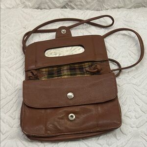 Elegant Brown Leather Crossbody Bag